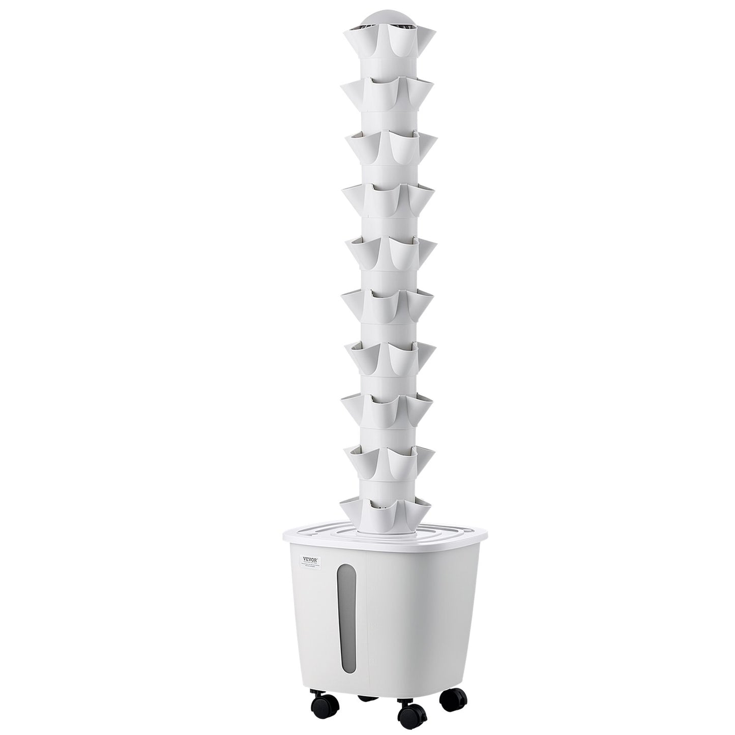 Hydroponic Tower, 50 Pods 10 Tiers Hydroponics Growing System Kit with App Control & Casters, Vertical Home Garden with 20L Water Tank & Pump, Planter for Indoor Herbs, Fruits and Vegetables