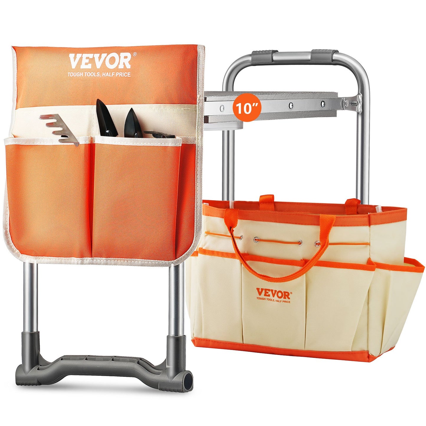 VEVOR Garden Kneeler and Seat, 10" EVA Wide Pad, 330 lbs Load Capacity Foldable