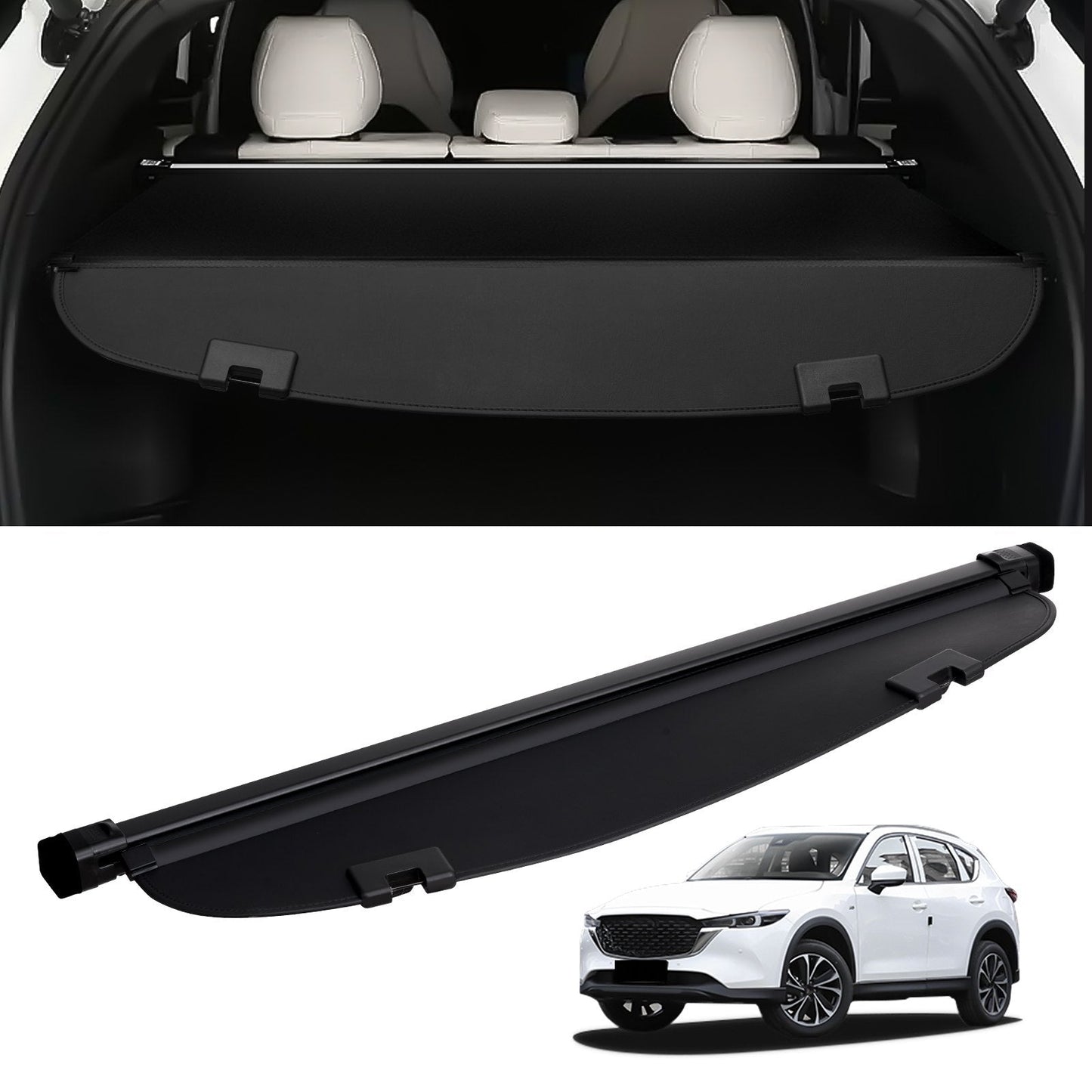 Retractable Cargo Cover for Mazda CX-5 2017-2024 - Enhanced Trunk Privacy