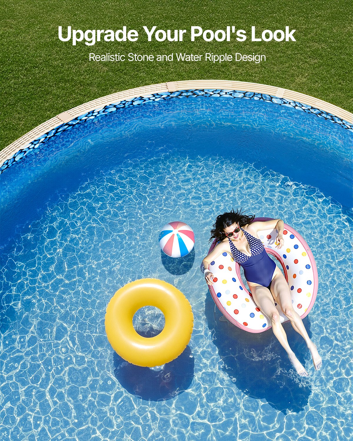 VEVOR Round Pool Liner 27ft Unibead Style Pool Liner 52in Wall Height