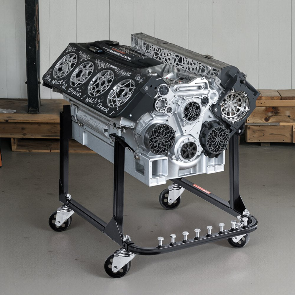 Engine Stand 340 KG Motor Hoist Dolly with 4 Casters Heavy-Duty Steel