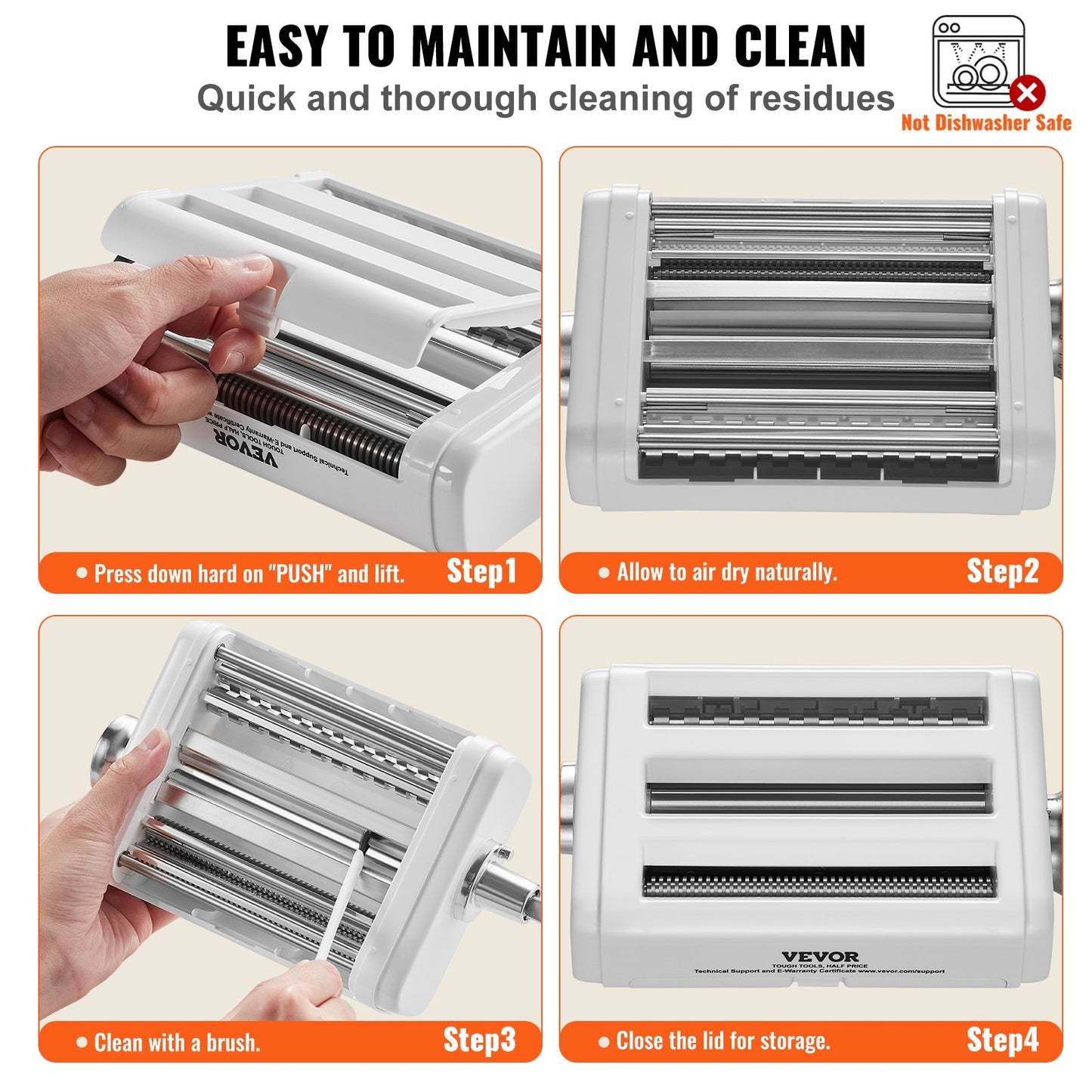 VEVOR 3-IN-1 Pasta Attachment for KitchenAid Stand Mixer Pasta Roller Cutter Set