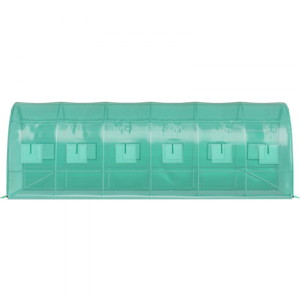 VEVOR Walk-in Tunnel Greenhouse Galvanized Frame Waterproof Cover 20x10x7 ft