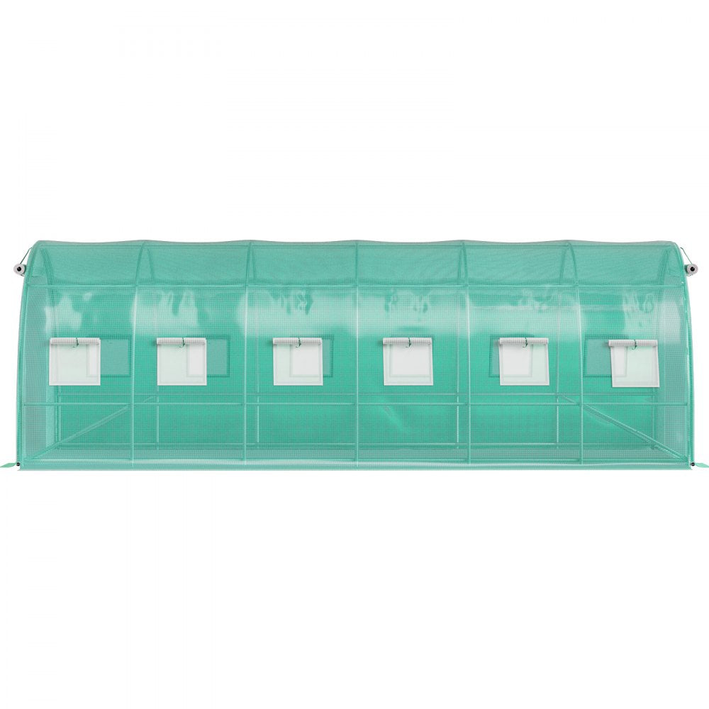 VEVOR Walk-in Tunnel Greenhouse Galvanized Frame Waterproof Cover 20x10x7 ft