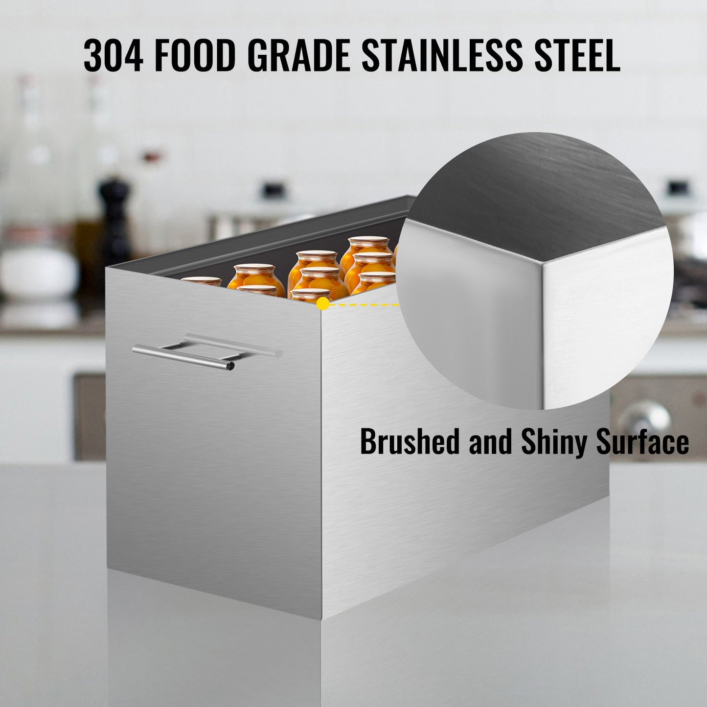 VEVOR Water Bath Canner Stove Top Canners 15 Quart Stainless Steel with Rack