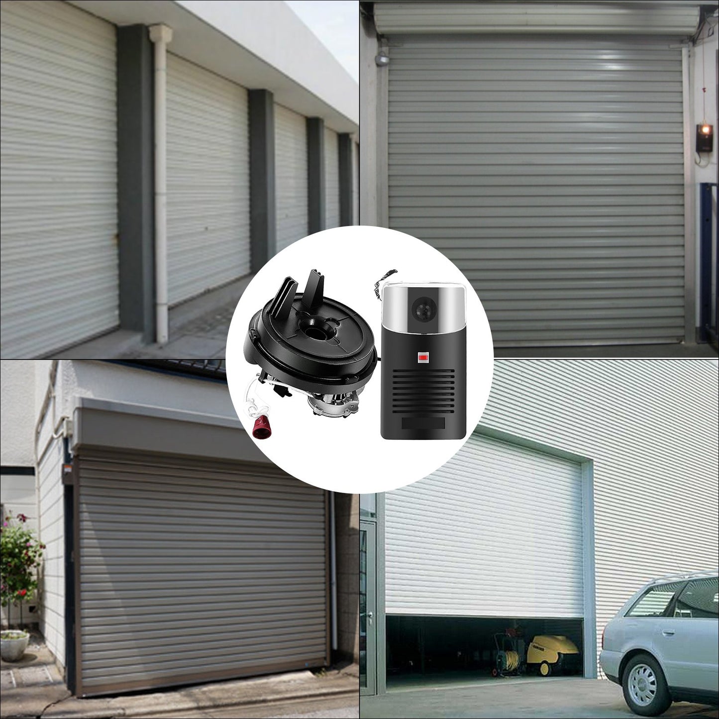 VEVOR Garage Roller Door Opener, 250 N Lift Force 164 ft Remote Control, 220V Electric