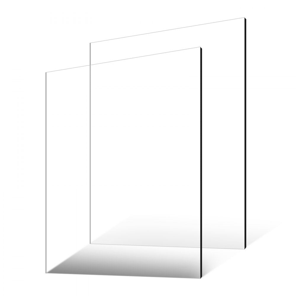 2-Pack Plexiglass Acrylic Sheets 610 x 914 mm Plastic Sheets 6 mm Thick