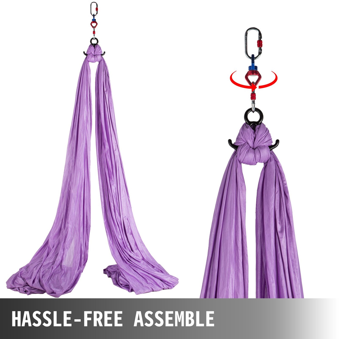 VEVOR Aerial Yoga Hammock Kit,11YD9.2FT Yoga Swing Set,Antigravity Ceiling Hanging