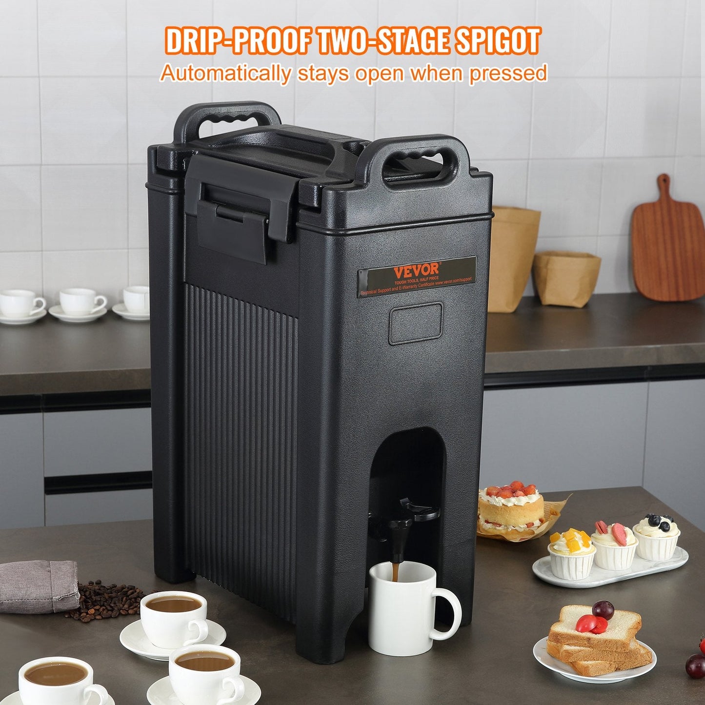 Insulated 18.9L Thermal Drink Dispenser with Precision Faucet for Hot & Cold Beverages