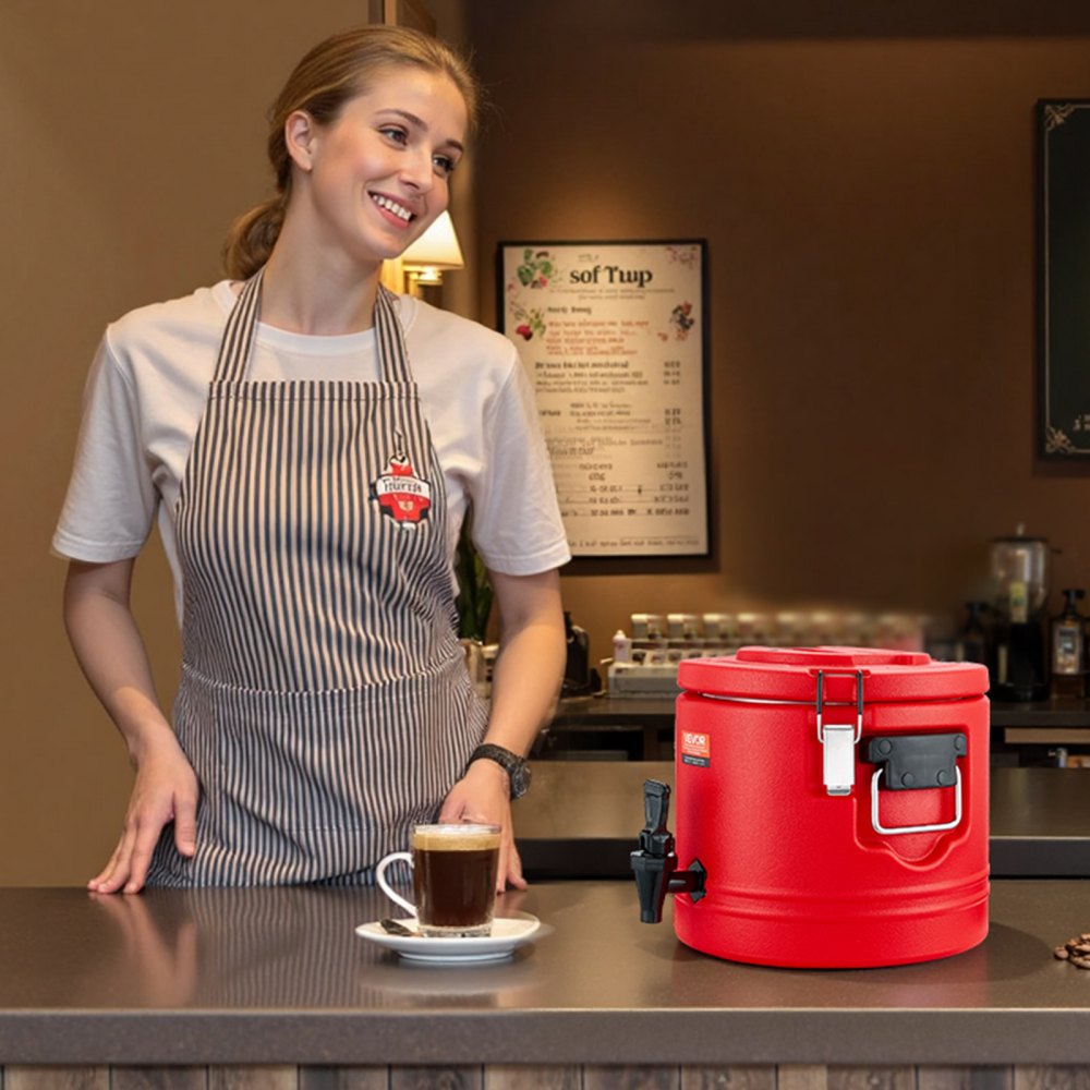 VEVOR Insulated Beverage Dispenser for Hot and Cold Drinks 2.2 Gal/8L Cooler Jug