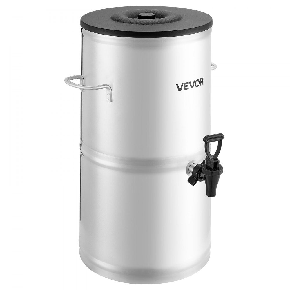 VEVOR Ice Tea Dispenser 4 Gal/15L for Iced Tea Juice Coffee 304 Stainless Steel