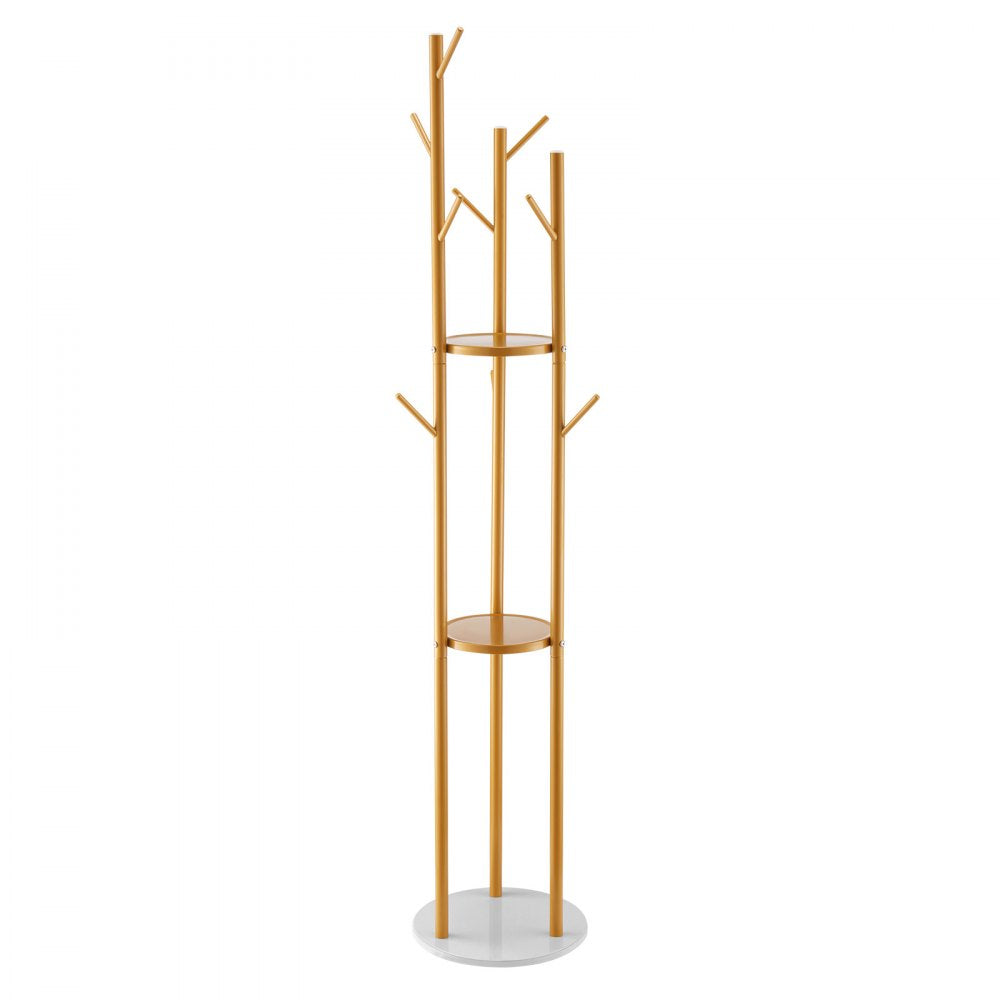 VEVOR Coat Rack Freestanding Coat Rack Stand with Quartz Stone Base & 9 Hooks