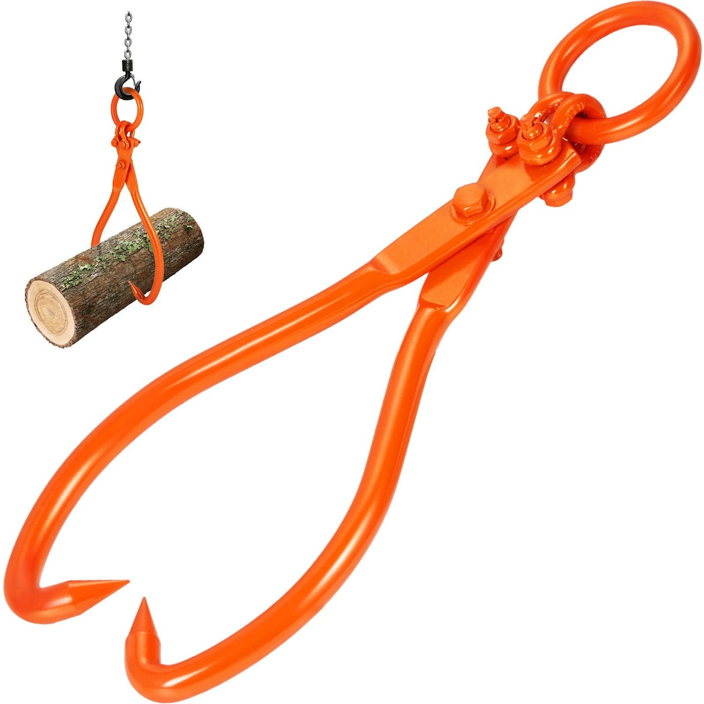 Heavy Duty Log Skidding Tongs, 0.46m Claw, 350kg Capacity, Industrial Strength