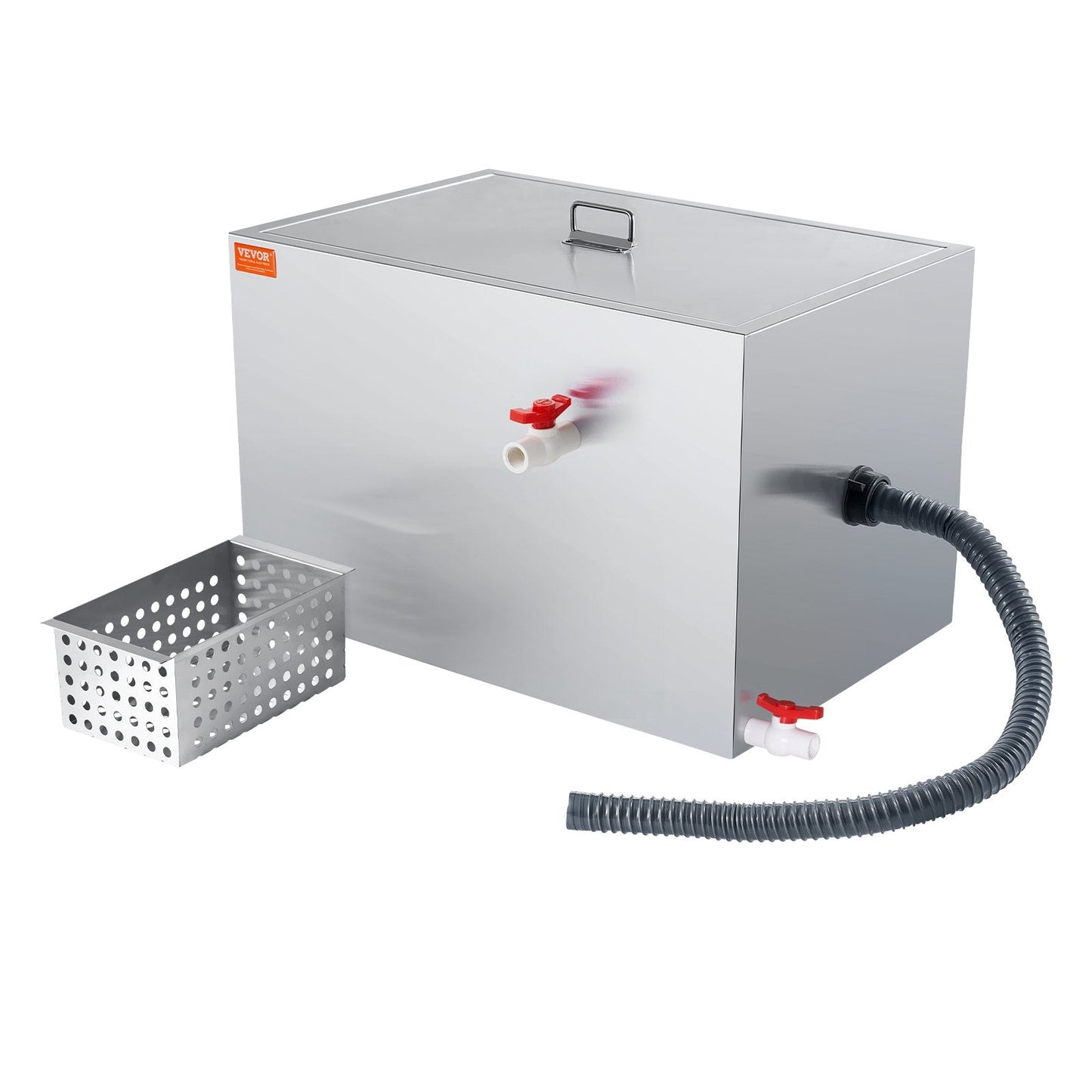 Stainless Steel 18 kg Grease Interceptor, 10 GPM, for Kitchen & Restaurant Use