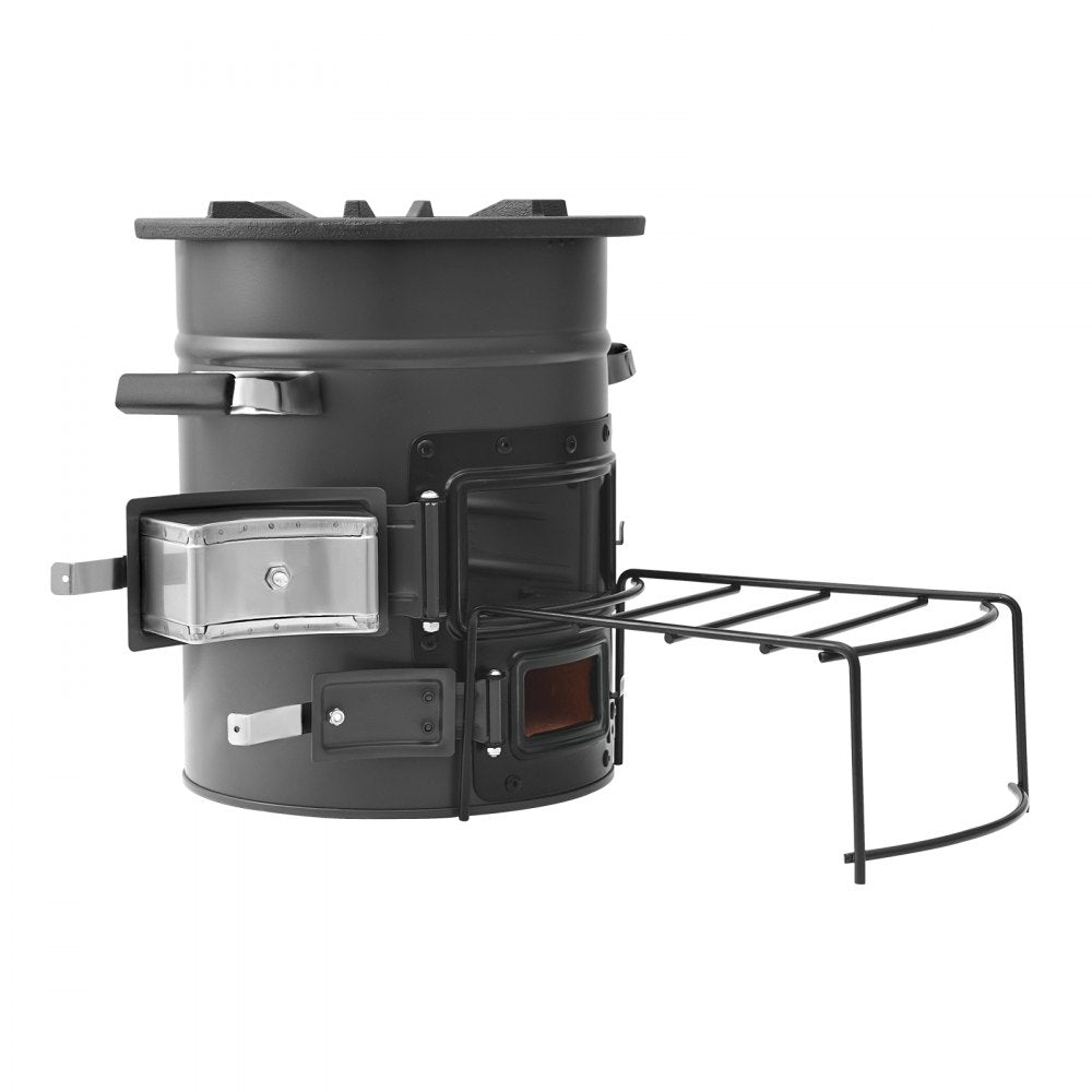 Camping Rocket Stove Wood Burning Portable Rocket Stove with Double Door