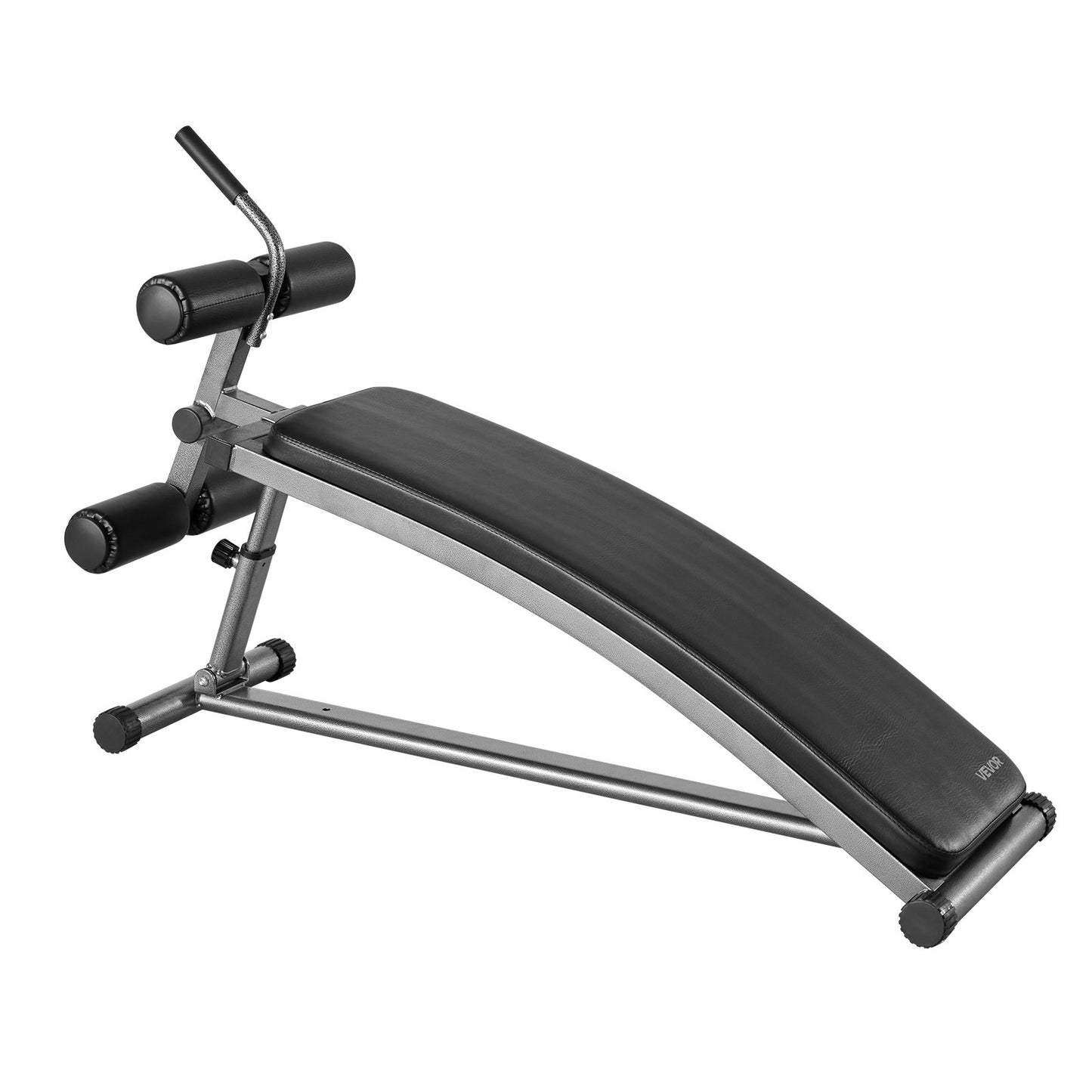 Sit Up Bench, Curved Decline Ab Bench with Reverse Crunch Handle, with 6 Adjustable Height Setting, Heavy Duty Steel, 272 Kg Capacity for Home Gym Workouts, Strength Training, Full Body Muscles