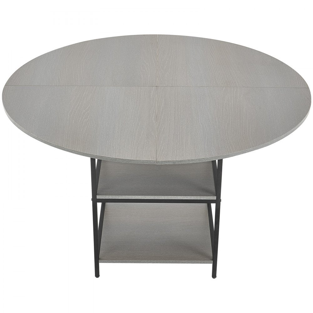 VEVOR 47 in Round Dining Table Wood Kitchen Table for 4-6 Person (Only Table)