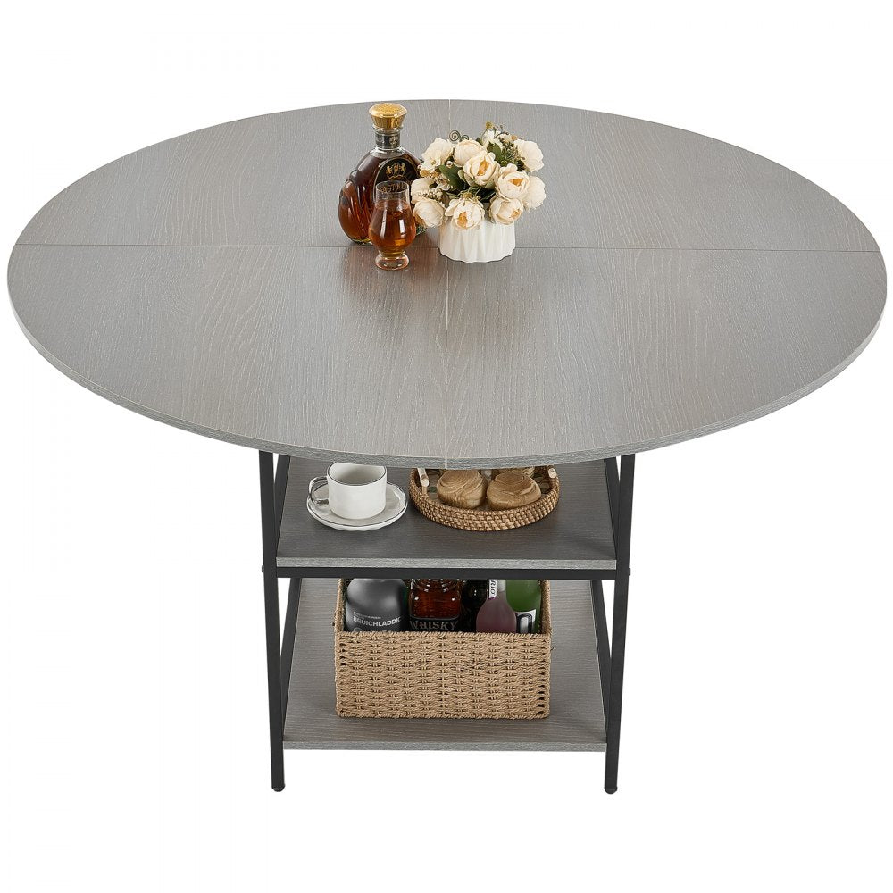 VEVOR 47 in Round Dining Table Wood Kitchen Table for 4-6 Person (Only Table)