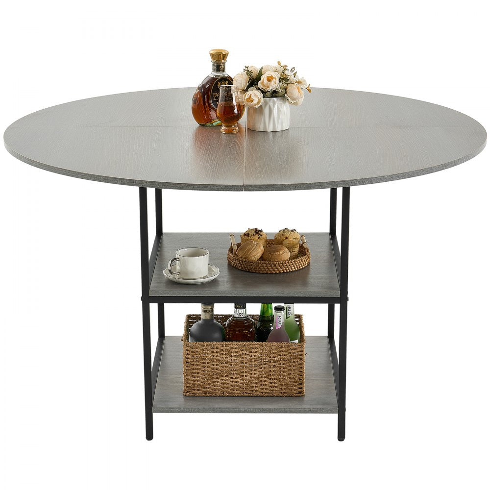 VEVOR 47 in Round Dining Table Wood Kitchen Table for 4-6 Person (Only Table)