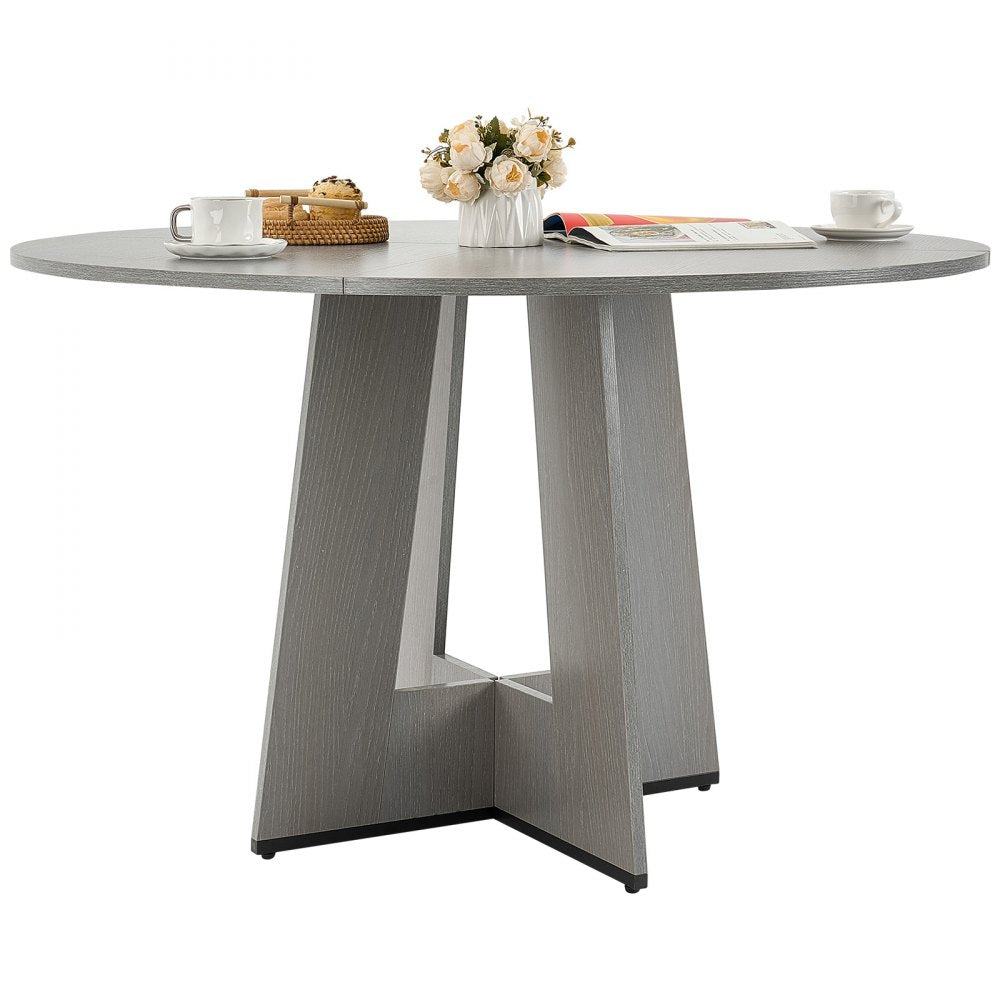 VEVOR 47 in Round Dining Table Wood Kitchen Table for 2-4 Person (Only Table)