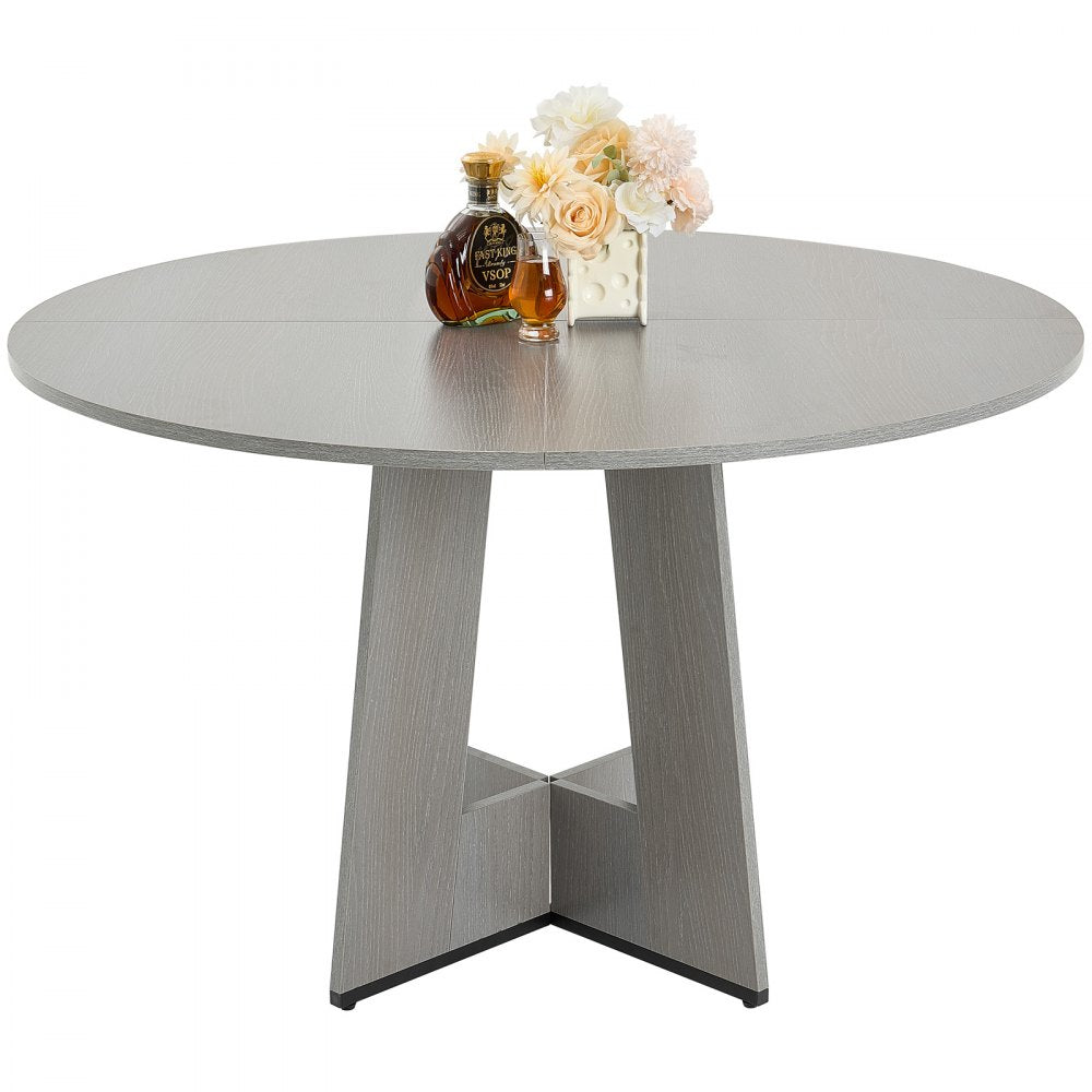 VEVOR 47 in Round Dining Table Wood Kitchen Table for 2-4 Person (Only Table)