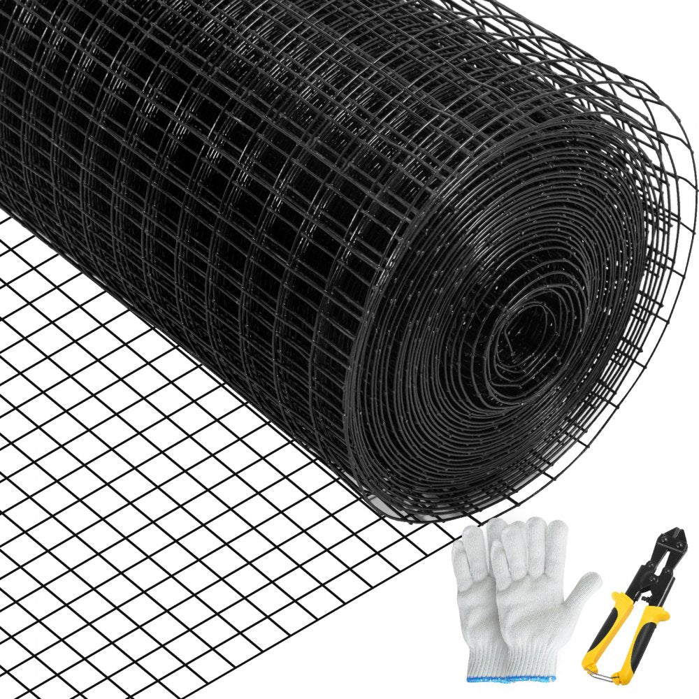 Welded Wire Fence Vinyl Coated Chicken Mesh 2.5x2.5 cm 16 Gauge 91x1524 cm