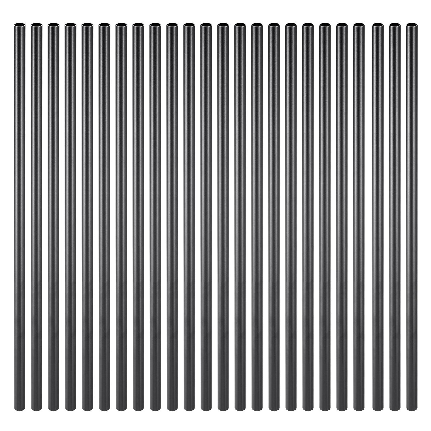 Staircase Balusters 51 Pack, 660 mm Aluminum Stair Balusters, 19 mm Water-Proof Round Metal Spindle Railing, Hollow Deck Railing with Rail Caps & Screws for Stairs, Porch, Patio, Fence, Black