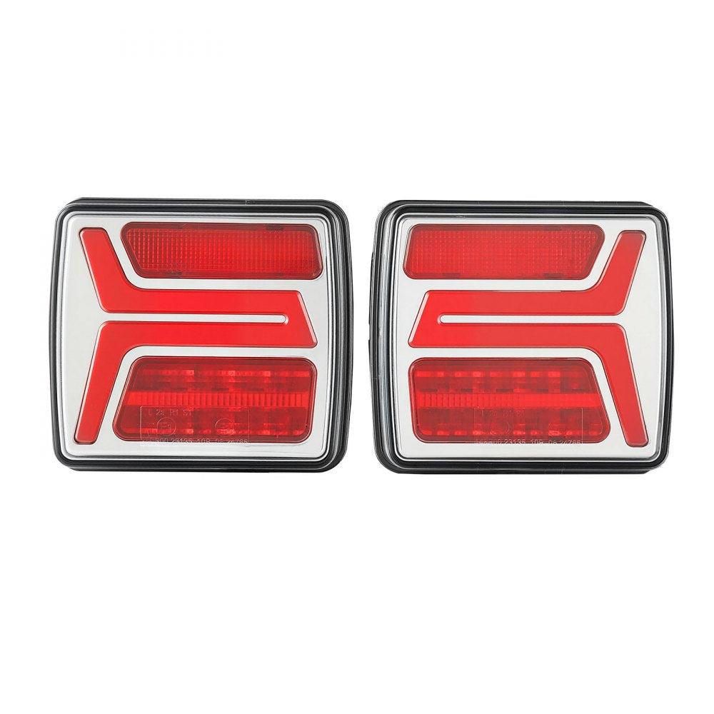 Trailer Lights, 2PCS Square Magnetic LED Trailer Tail Lights Kit with Stop Brake Turn Tail License Lamp, Waterproof Tow Lighting Kit with Wiring Harness for Boat Truck Camper RV Snowmobile Bus