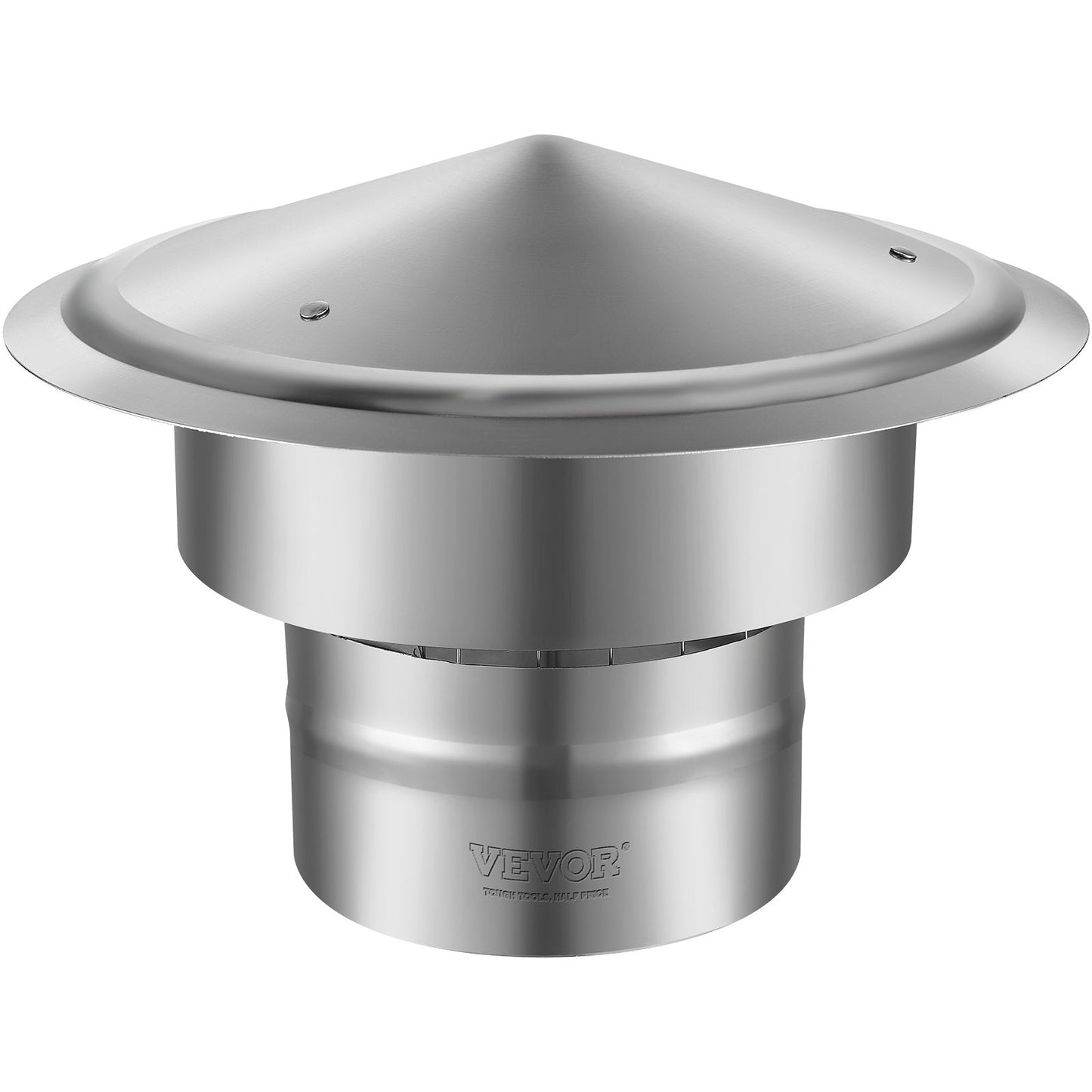 Stainless Steel Chimney Cap with Removable Top for Multiple Roofs, 0.15m Diameter