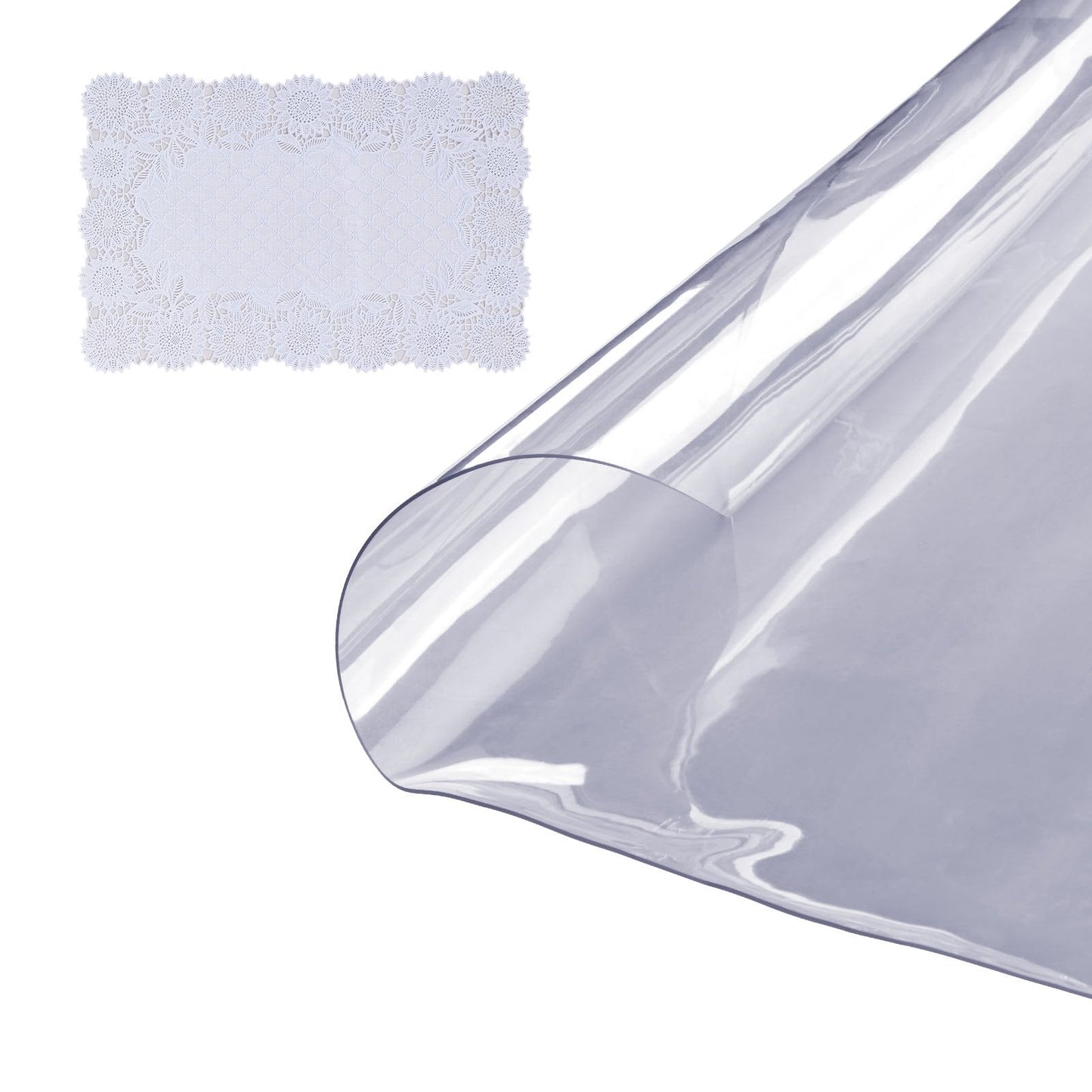 Round Transparent Table Cover, 1.23m Diameter, 1.5mm Thick, PVC Protector