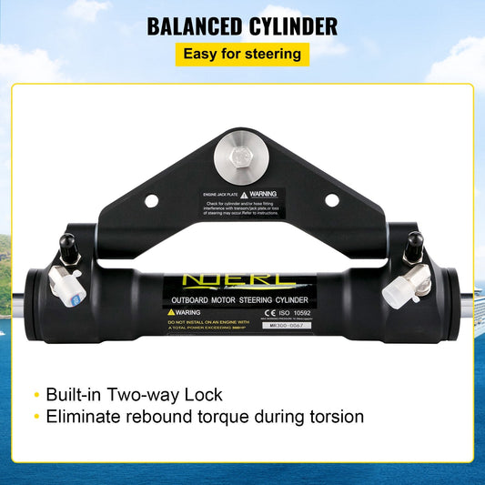 Front Mount Hydraulic Steering Cylinder for Outboard Motors up to 300HP