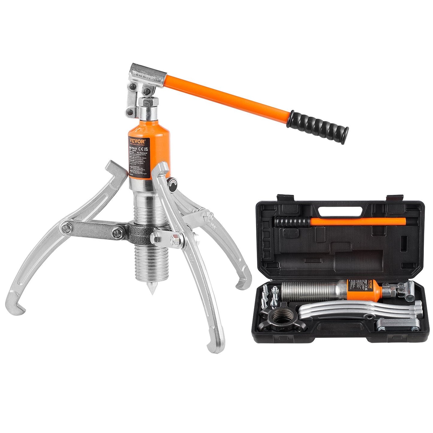 Hydraulic Gear Puller 15 Ton, 2/3-Jaw, with Case for Heavy-Duty Tasks