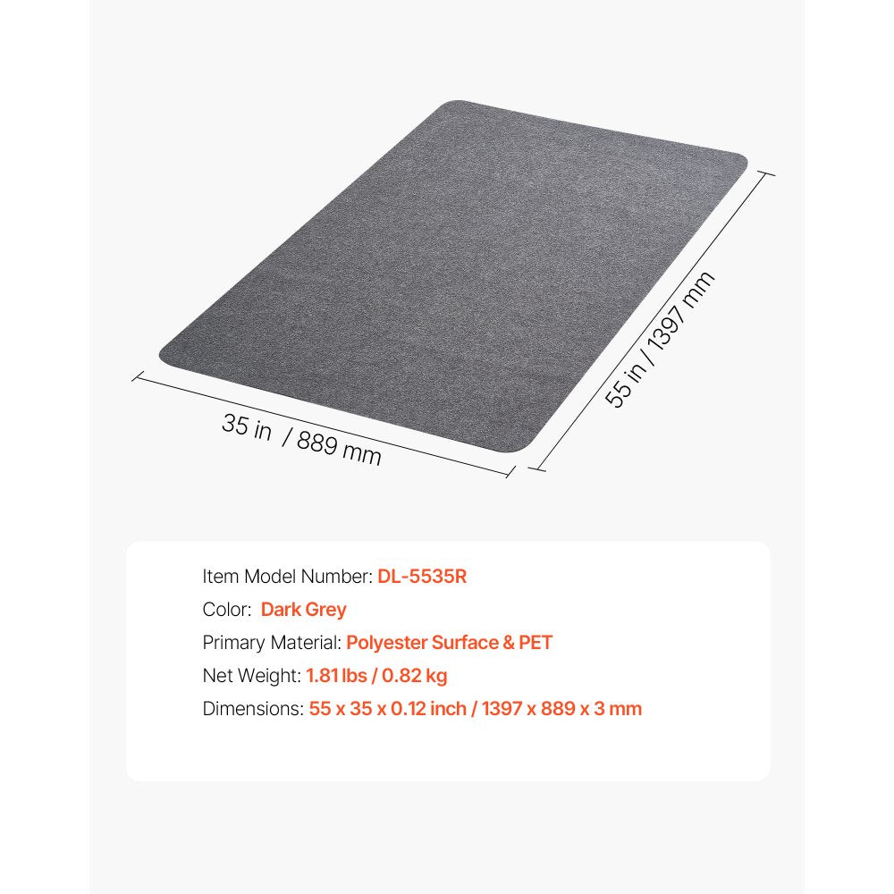Chair Mat 897 x 1396 mmh Office Chair Mat for Hard Floors Polyester Surface