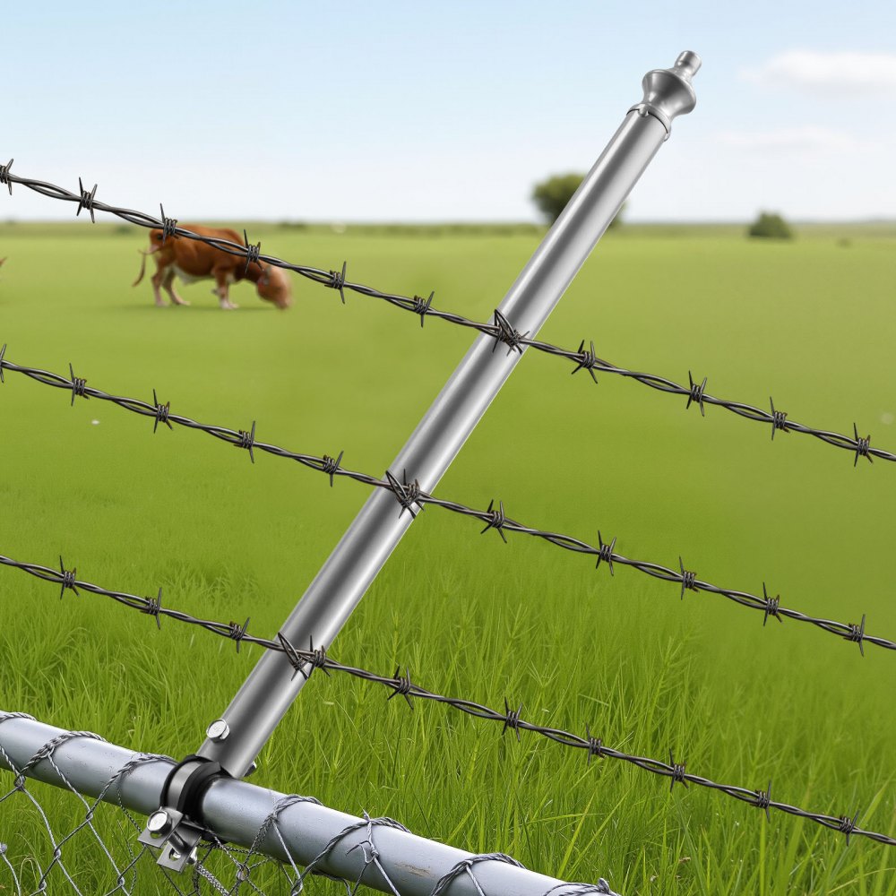 18Packs 695 mm Chain Link Fence Extender for 32-38 mm Top Rail U Bracket