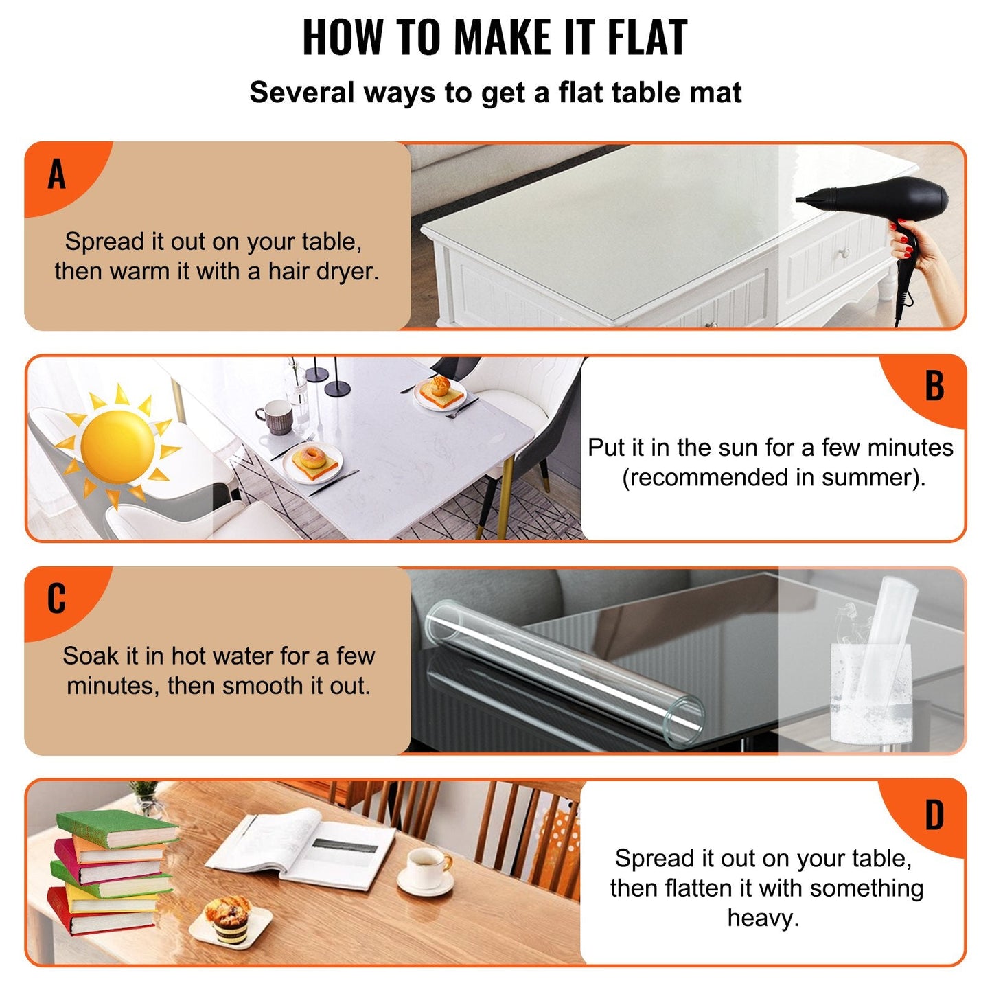 Clear PVC Table Protector, 1.5mm Thick, 107 x 213cm, Rectangle, 4.6kg