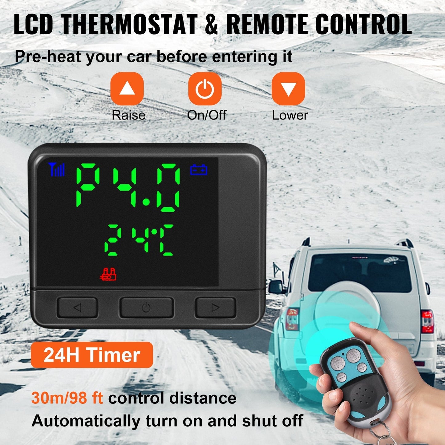 8KW Diesel Air Heater, 12V All-in-One with LCD and Remote for Vehicles