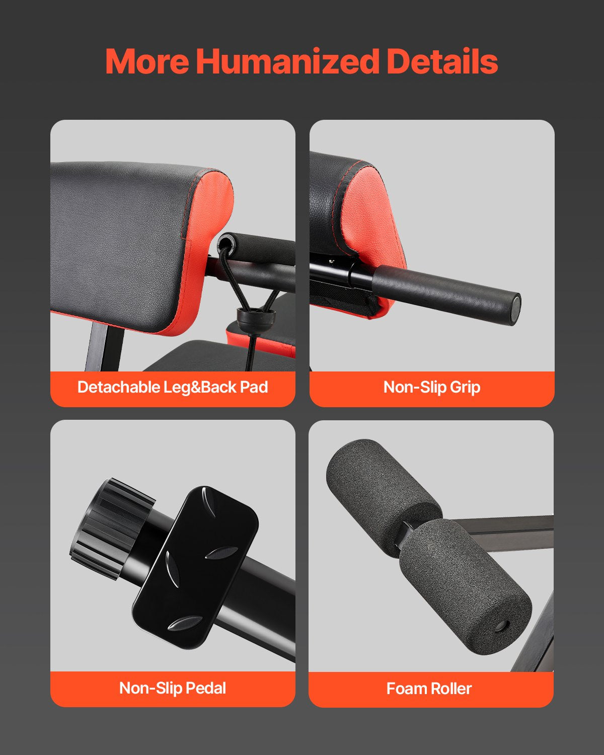Adjustable Foldable Roman Chair Hyperextension Bench, 350 kg Capacity