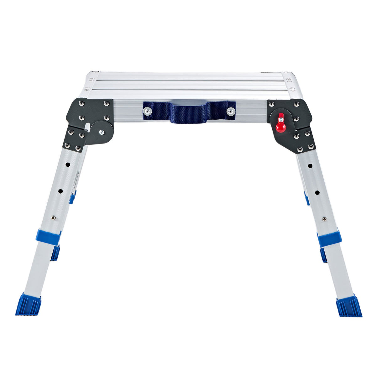 Folding Work Platform, Adjustable Height 305-406 mm, 226.8 kg Capacity Aluminum Step Stool, Heavy Duty Non-Slip Platform Ladder, Portable Work Bench for Painting, Cleaning, Home & Professional