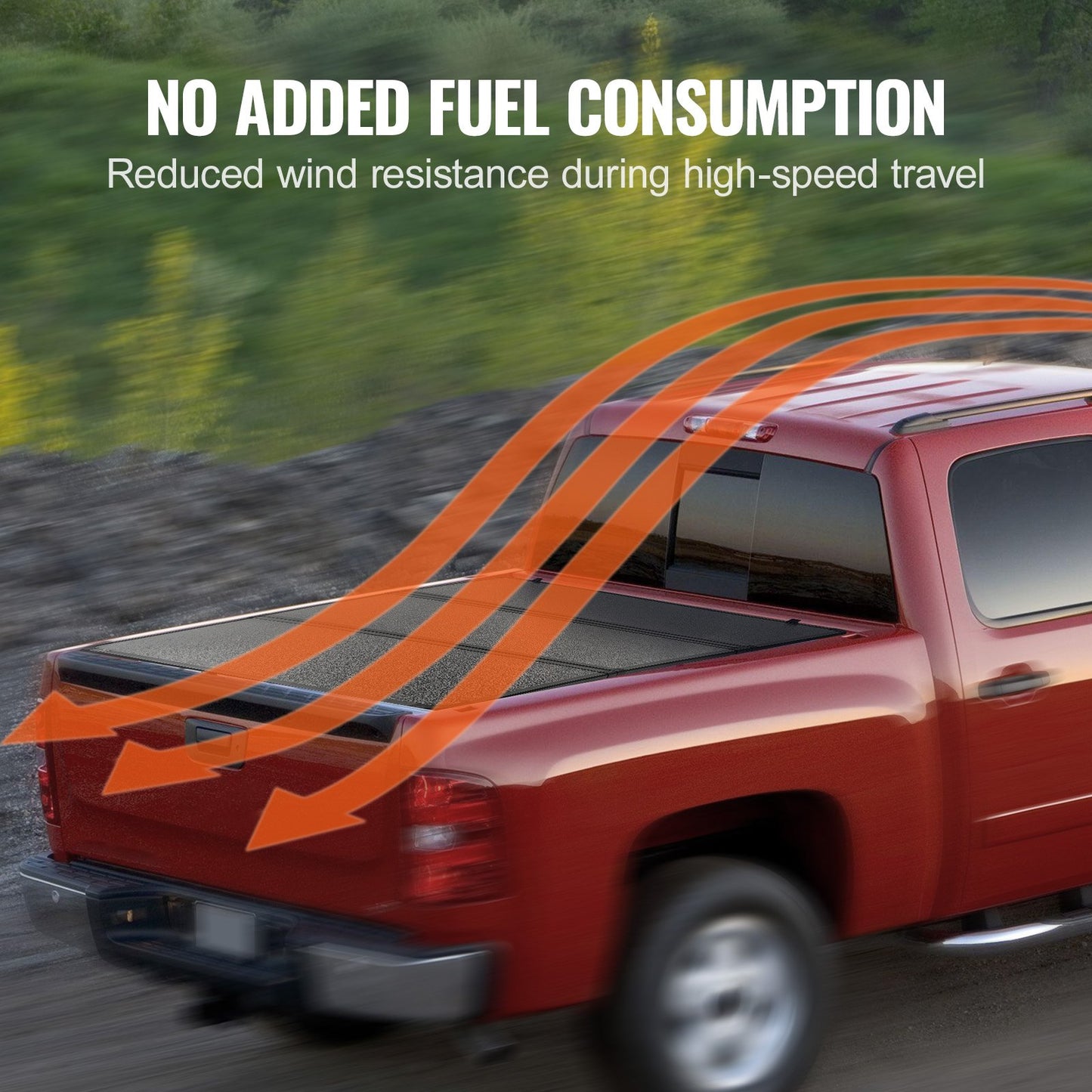 VEVOR Tri-Fold Truck Bed Tonneau Cover, Compatible with 2019-2024 Chevy Silverado