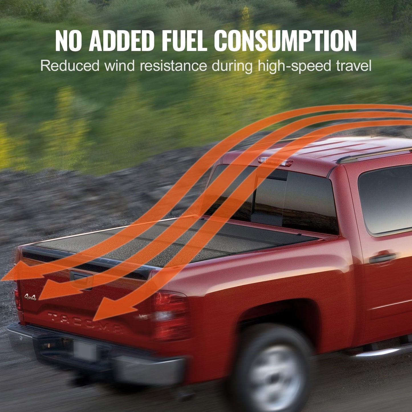 VEVOR Tri-Fold Truck Bed Tonneau Cover, Compatible with 2016-2023 Toyota Tacoma,