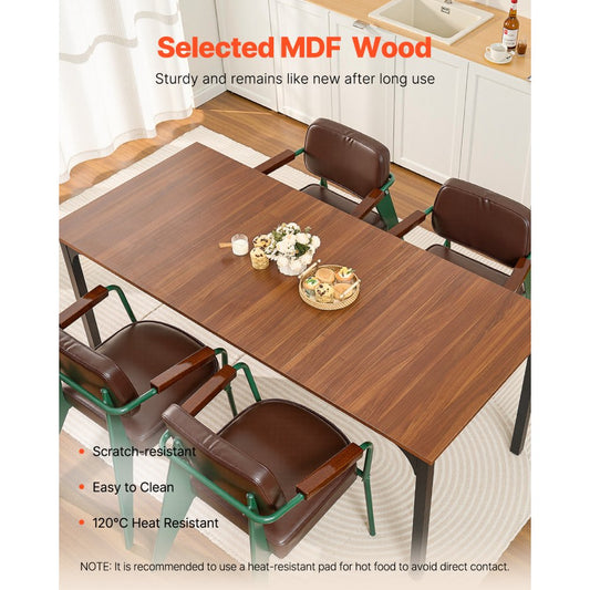 VEVOR 71in Rectangle Dining Table Wood Kitchen Table for 6-8 Person (Only Table)