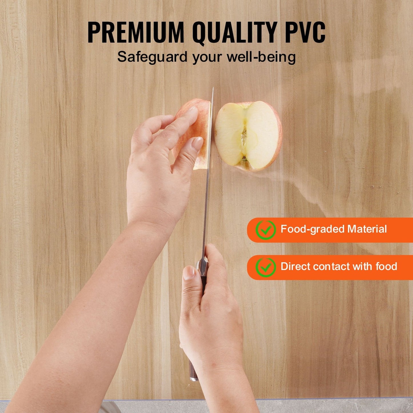 Clear PVC Table Protector, 0.4x0.8m, 1.5mm Thick, Rectangular, 0.72kg