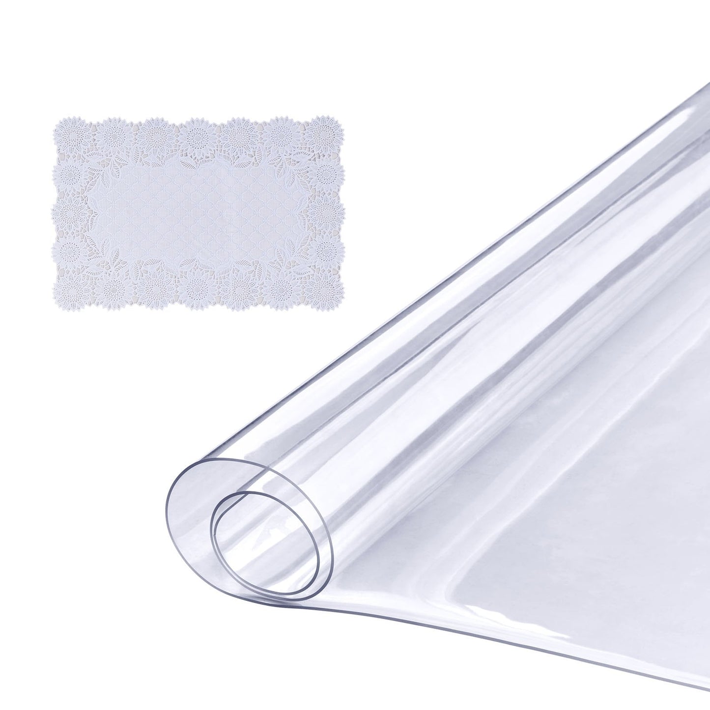 Clear PVC Table Cover Protector, 0.61 x 1.23m, Waterproof & Heat Resistant