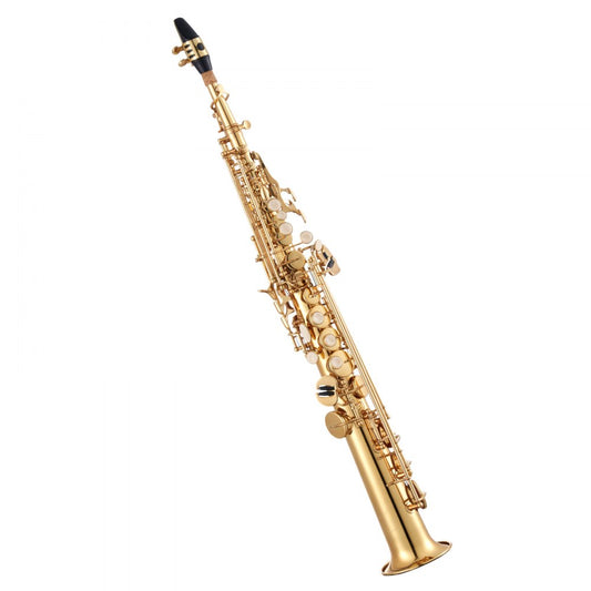 VEVOR Gold Brass Straight Soprano Saxophone B Flat Sax with Case Mouthpiece