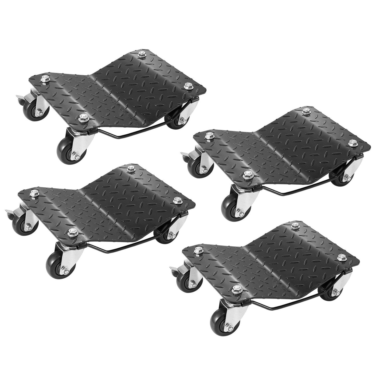 Heavy Duty Car Tire Dolly Set, 4 PCS, 2722 kg Capacity, 0-305 mm Width