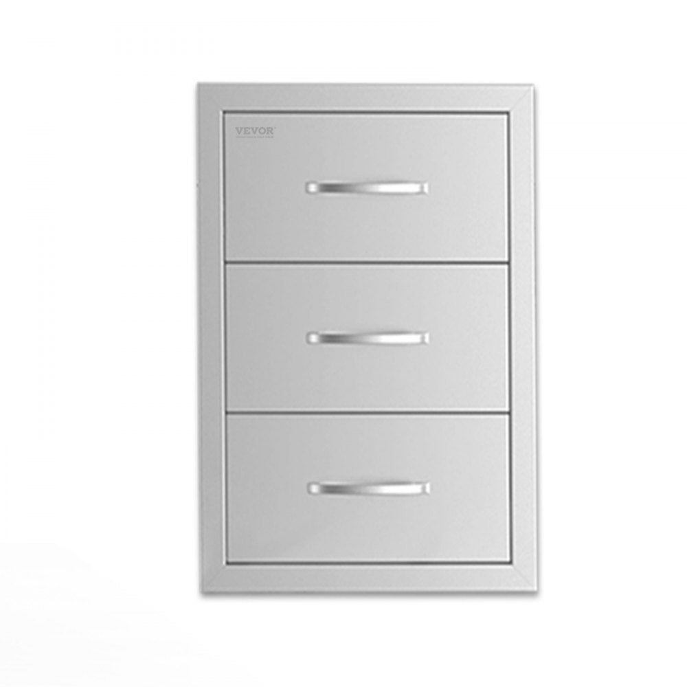 VEVOR Outdoor Kitchen Drawers Triple BBQ Access Drawers Island 16.5x29x20.5 in
