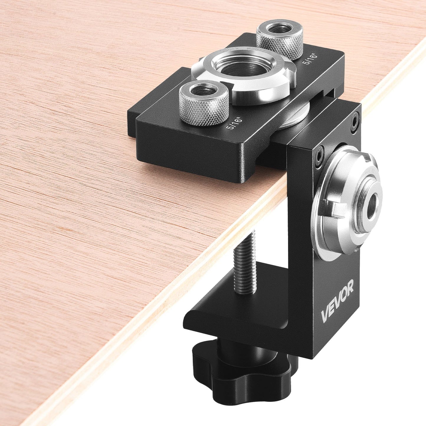 Doweling Jig Kit, Self Centering Dowel Drill Jig for Straight Holes, Aluminum Alloy Woodworking Joints Tool with 3 Size Drill Bits 6.4 / 7.9 / 15 mm, Adjustable Width, for Wood Working
