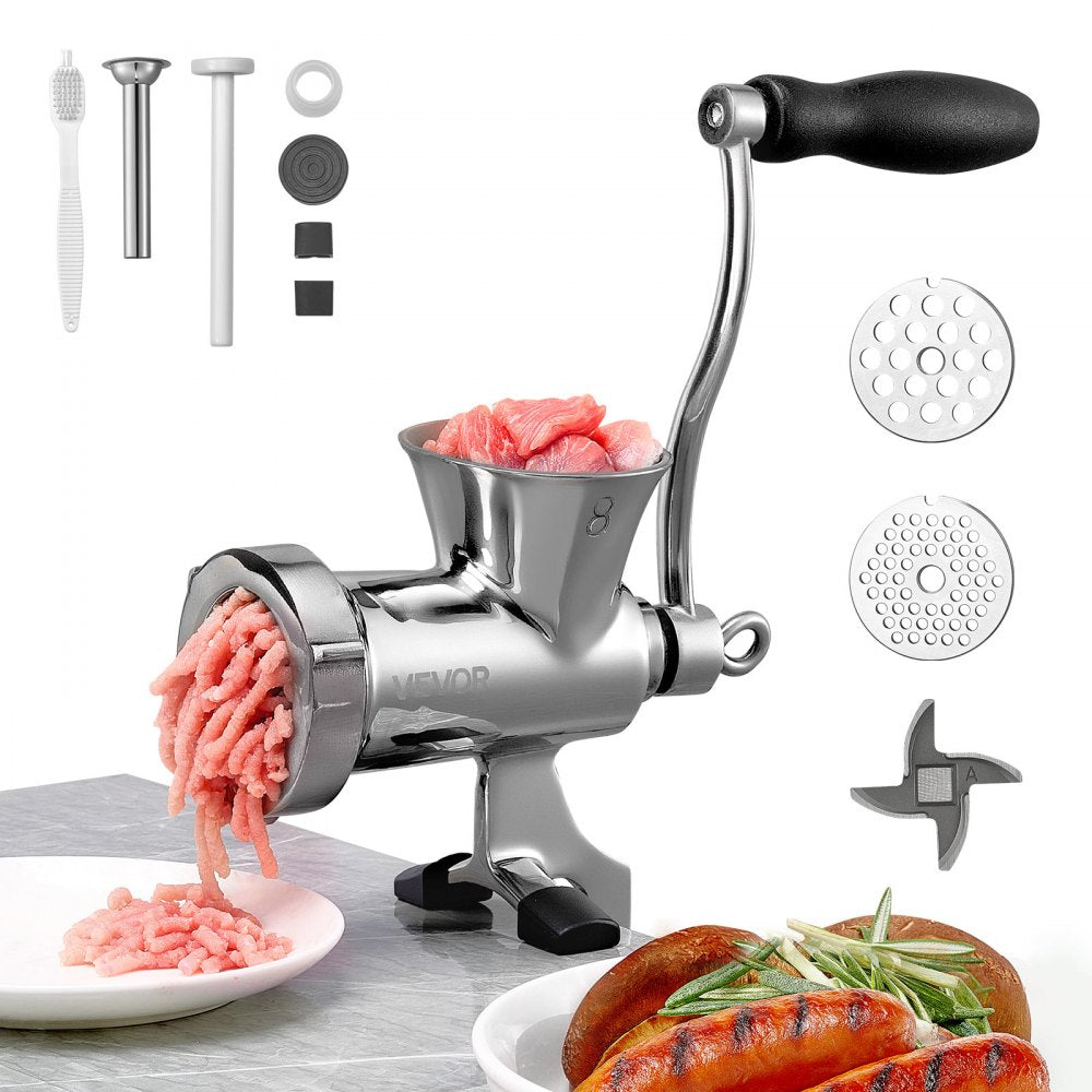 Manual Meat Grinder 304 Stainless Steel Mincer Sausage Stuffer Table Clamp