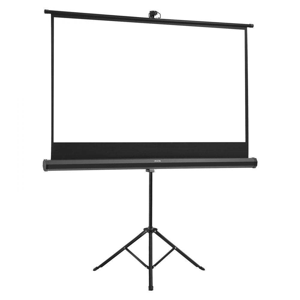 Tripod Projector Screen with Stand 60 Inch 160° Wide Angle 4K HD 16:9