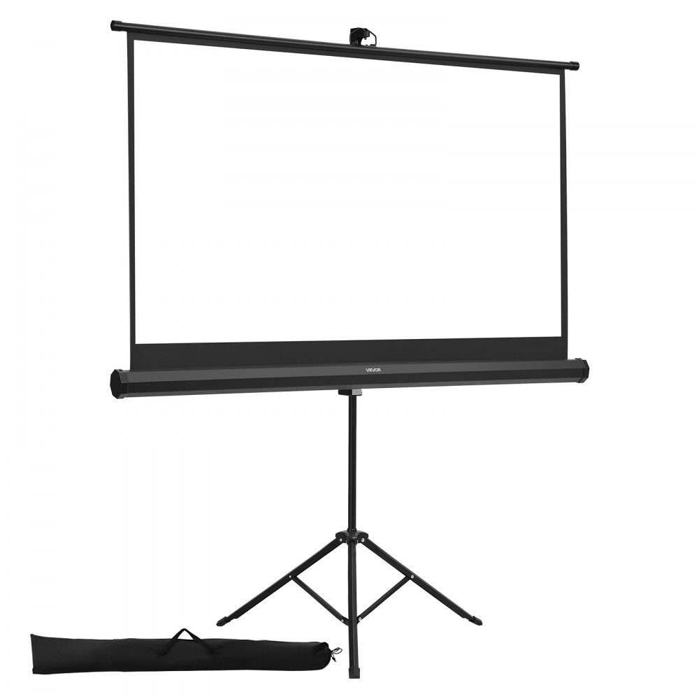 Tripod Projector Screen with Stand 60 Inch 160° Wide Angle 4K HD 16:9
